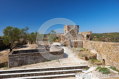 The Carouche Tower of the Mertola Castle. Mertola. Portugal Stock Photo