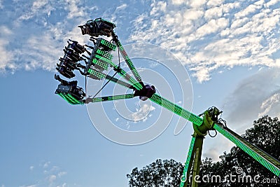 Carousels at amusement park Editorial Stock Photo