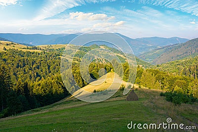 carpathian mountain rural landscape in the morning Stock Photo