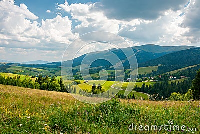 Carpathian mountain rural landscape in summer Stock Photo