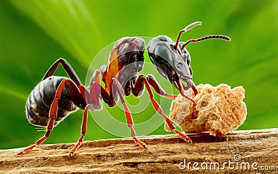 Carpenter Ant pest eating wood destroying domestic dwellings and homes Stock Photo