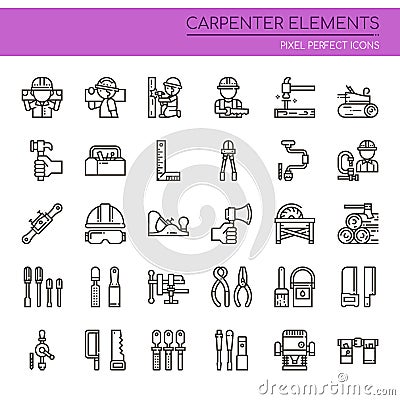 Carpenter Elements Stock Photo