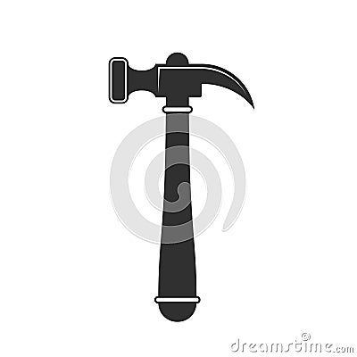 Carpenter hammer flat style Vector Illustration