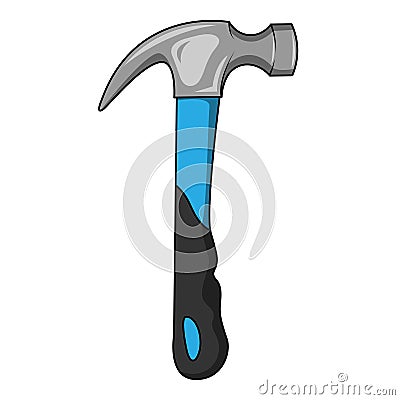 Carpenter hammer in flat style. Vector Illustration