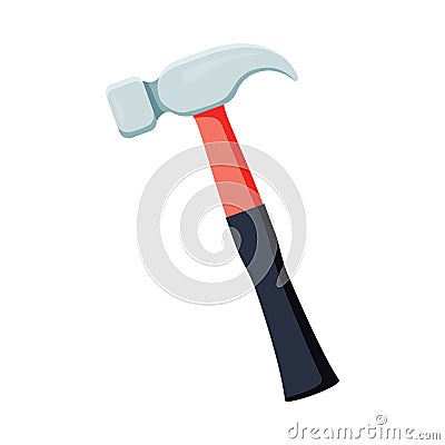 Carpenter hammer tool icon. Vector illustration in flat style Cartoon Illustration