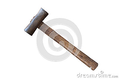 Small vintage carpenter hammers isolated on white background Stock Photo
