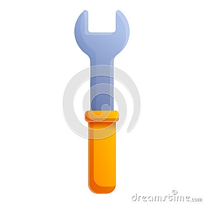 Carpenter hand key icon, cartoon style Vector Illustration