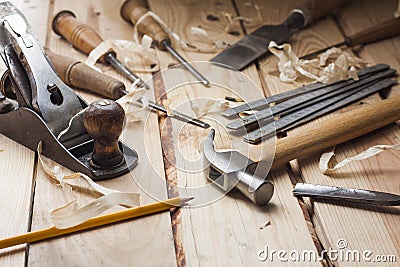Carpenter tools Stock Photo