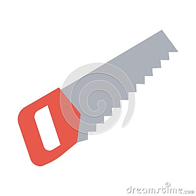 Carpenting saw Color Vector Icon which can easily modify or edit Vector Illustration
