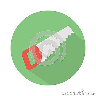 Carpenting saw Color Vector Icon which can easily modify or edit Vector Illustration