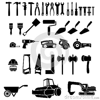 Constructions tool, building tool icon vector design symbol Vector Illustration