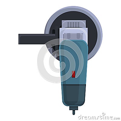 Carpentry grinding machine icon, cartoon style Vector Illustration