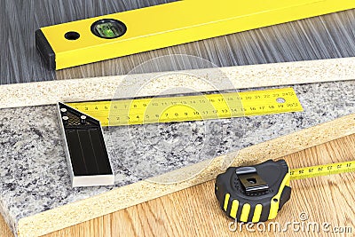 Building and project tools concept. Carpentry tools Stock Photo