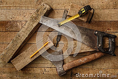 Carpentry tools Stock Photo