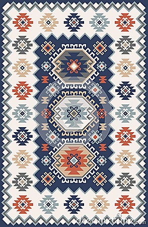 Carpet and bathmat Boho Style ethnic design pattern with distressed texture and effect Stock Photo