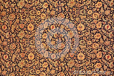 Carpet with floral ornament Stock Photo