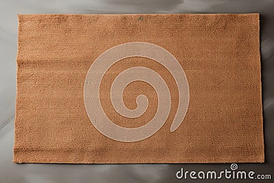 Carpet mockup Blank brown door mat with space for text Stock Photo