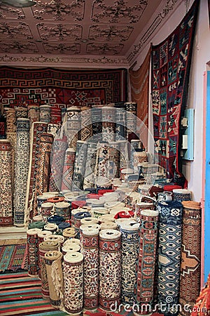 Carpet shop Stock Photo