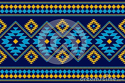 Carpet tribal pattern art. Geometric ethnic seamless pattern traditional. American, Mexican style Vector Illustration