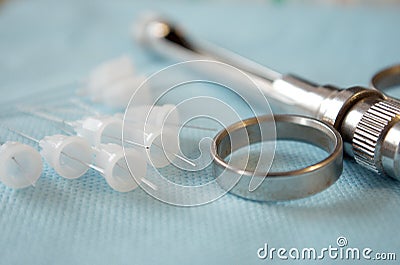 Carpool syringe for local dental anesthesia Stock Photo