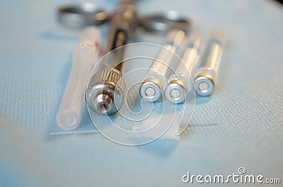 Carpool syringe for local dental anesthesia Stock Photo