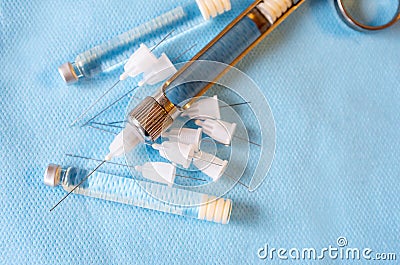 Carpool syringe for local dental anesthesia Stock Photo