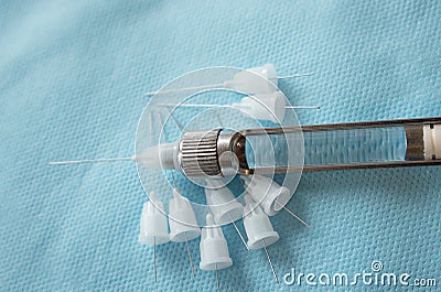 Carpool syringe for local dental anesthesia Stock Photo