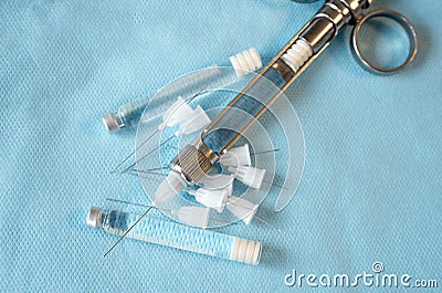 Carpool syringe for local dental anesthesia Stock Photo