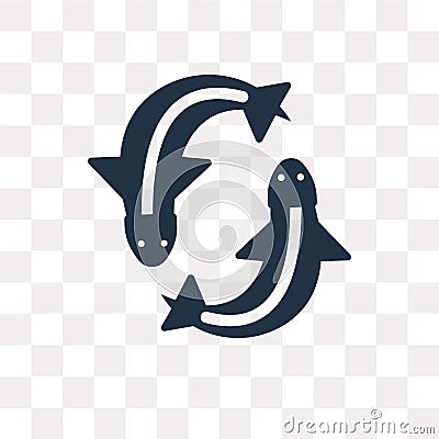 Carps vector icon isolated on transparent background, Carps tra Vector Illustration