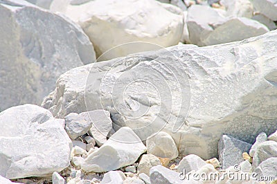 Carrara marble stone pit Stock Photo