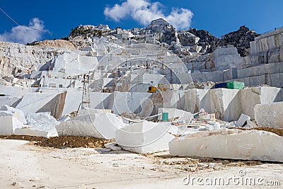 Carrara's marble quarry in Italy Stock Photo