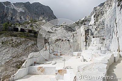 Carraran marble quarry Stock Photo