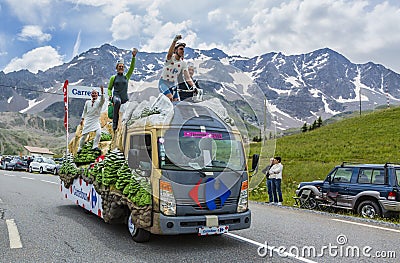 Carrefour Vehicle - Tour de France 2014 Editorial Stock Photo