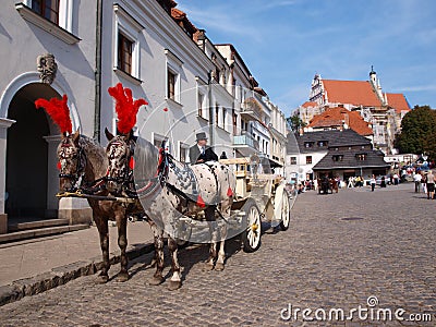 Carriage, Kazimierz Dolny, Poland Editorial Stock Photo