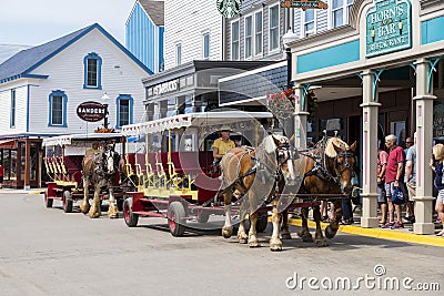 Carriage Mackinac island Editorial Stock Photo