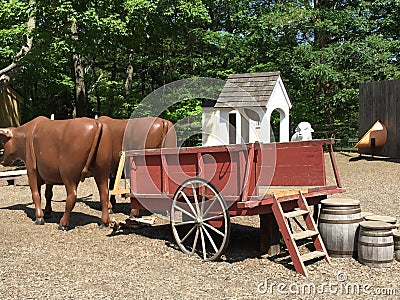 Carriage at Old Sturbridge Village in Massachusetts Editorial Stock Photo