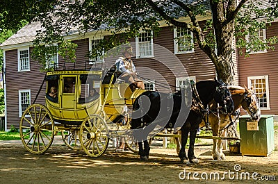 Carriage - Old Sturbridge Village - Sturbridge, MA Editorial Stock Photo