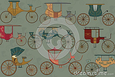 Carriages Vector Illustration