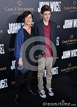 Carrie-Anne Moss & Owen Roy Editorial Stock Photo