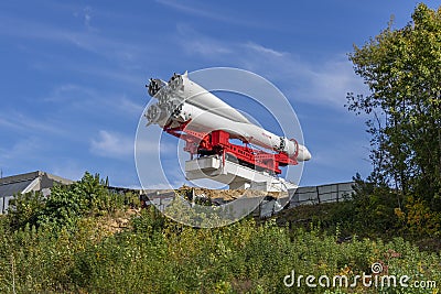 The carrier rocket `East` Stock Photo