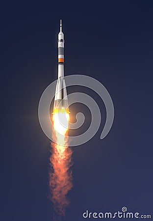 Carrier rocket Soyuz-FG Launch Stock Photo