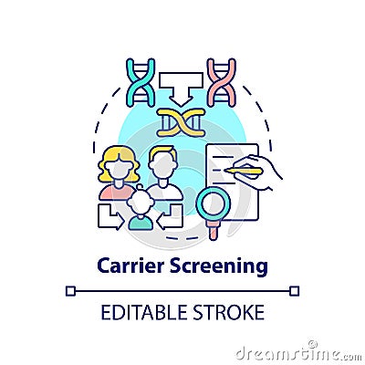Carrier screening concept icon Vector Illustration