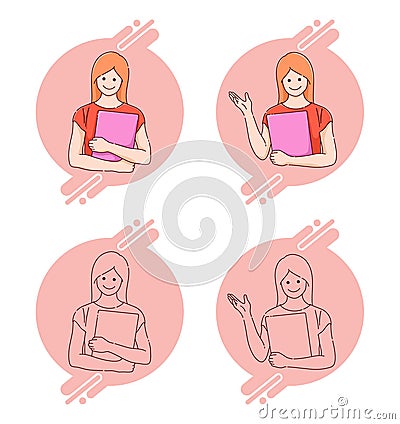 Carrier woman vrctor Vector Illustration