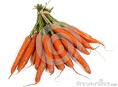 Carrot bunch isolated on white Stock Photo