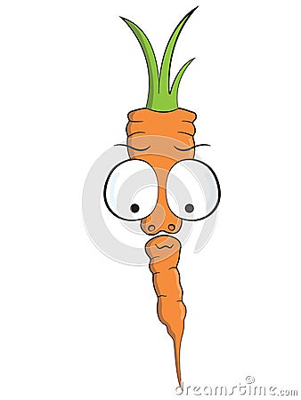 Carrot Cartoon Mascot vegetable character Vector Illustration