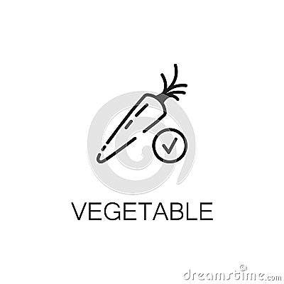 Carrot flat icon Vector Illustration