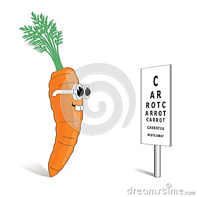 Carrot for good vision Vector Illustration