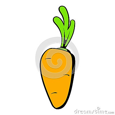 Carrot icon, icon cartoon Vector Illustration