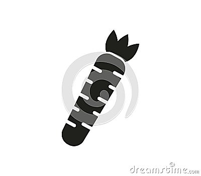 Carrot icon illustrated in vector on white background Stock Photo