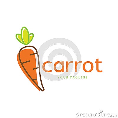 Carrot Illustration Creative Design Carrot Agricultural Product Logo Icon, Carrot Processing, Farmers Market, Vector Vector Illustration